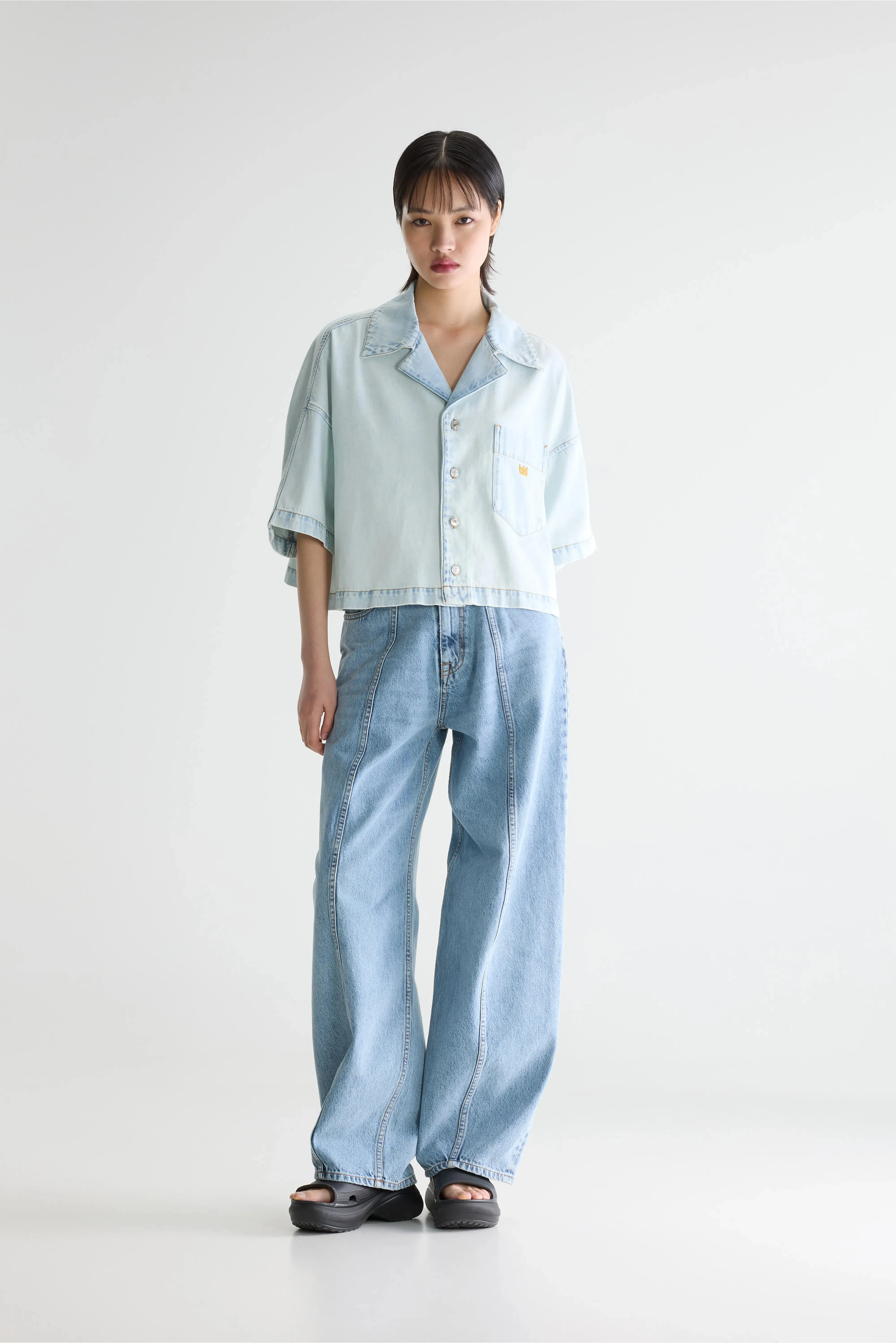 Poppa denim shirt (261 / W / ICE BLEACH) sold by Bellerose product image thumbnail 3