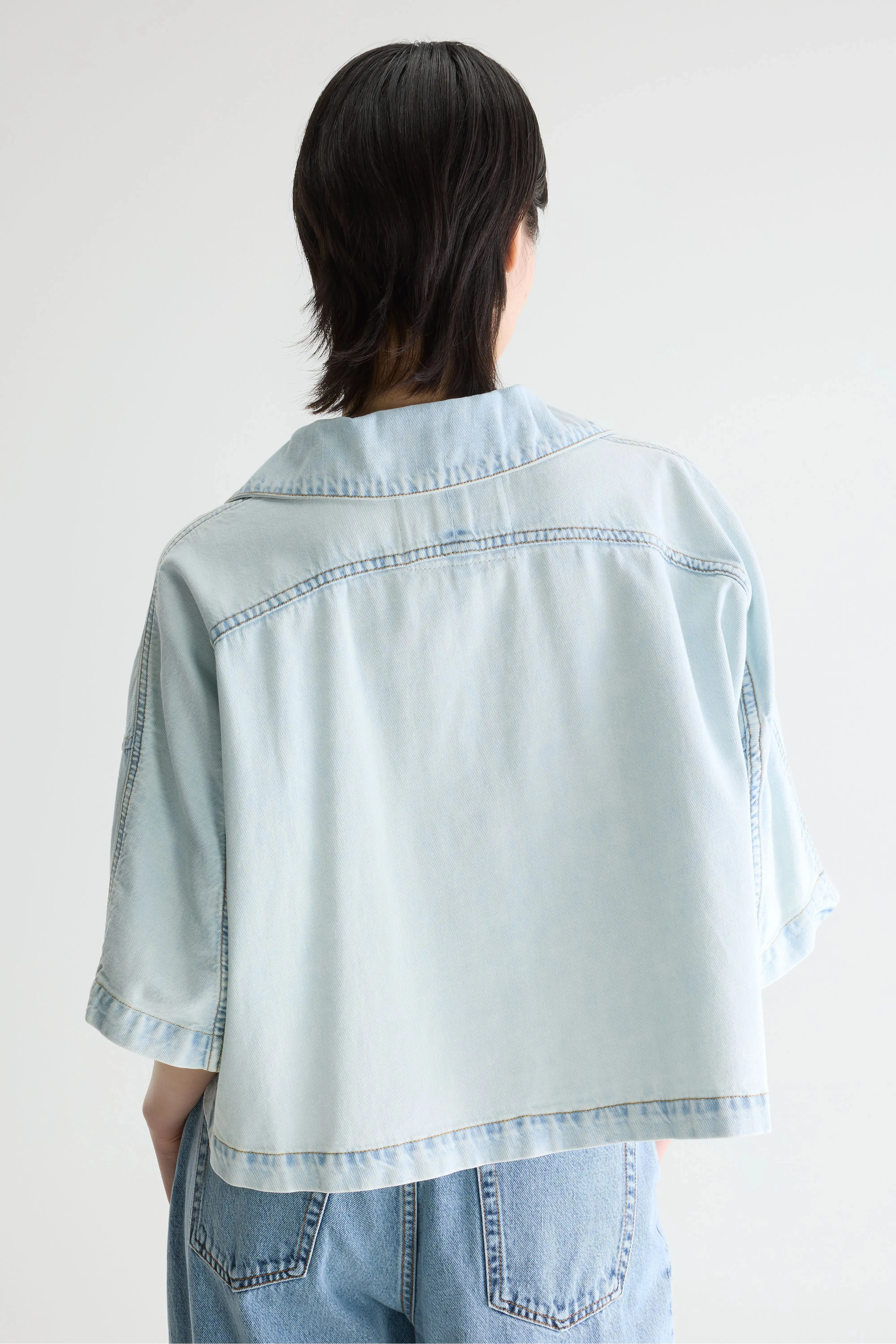 Poppa denim shirt (261 / W / ICE BLEACH) sold by Bellerose product image thumbnail 4