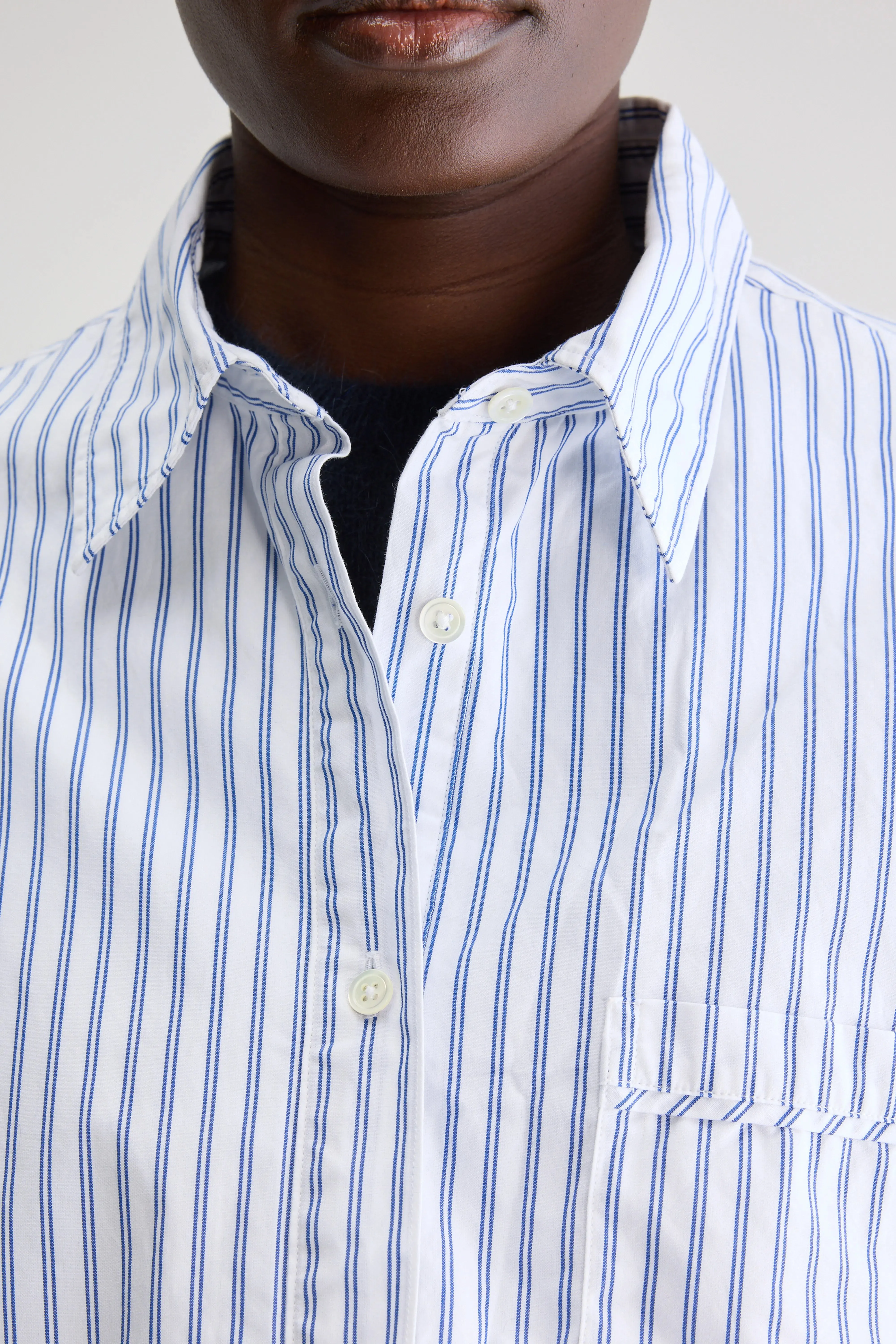 Graham cropped poplin shirt (251 / W / STRIPE P) sold by Bellerose product image thumbnail 5
