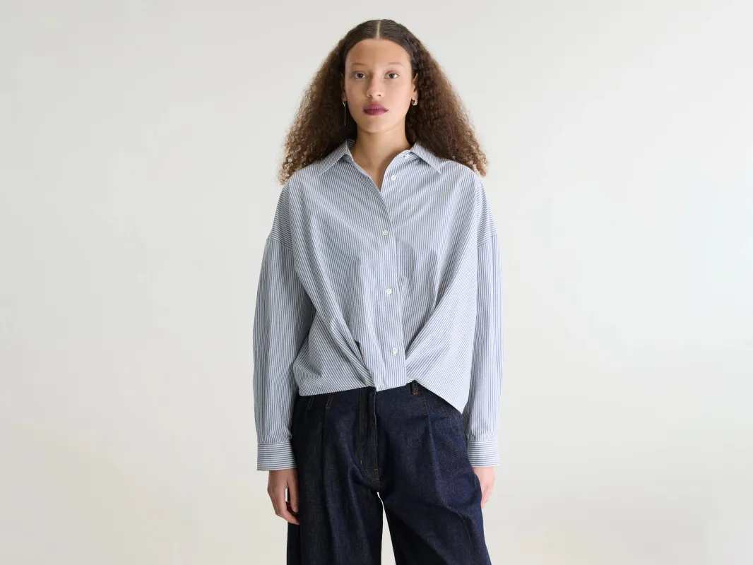 Tonny poplin striped shirt (262 / W / STRIPE A) made by Bellerose