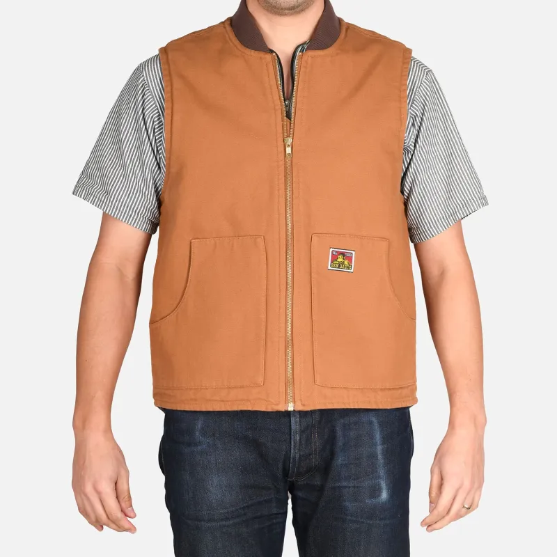 Canvas Lined Vest - Brown sold by Ben Davis