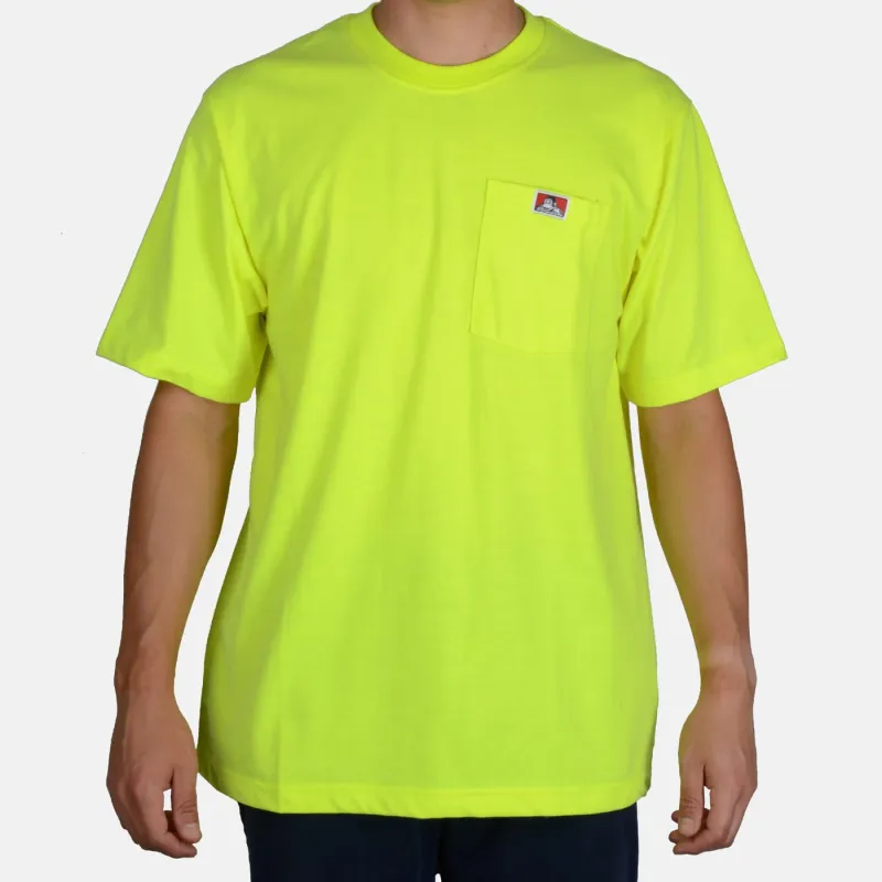 Heavy Duty Short Sleeve Pocket T-Shirt - Safety Green sold by Ben Davis