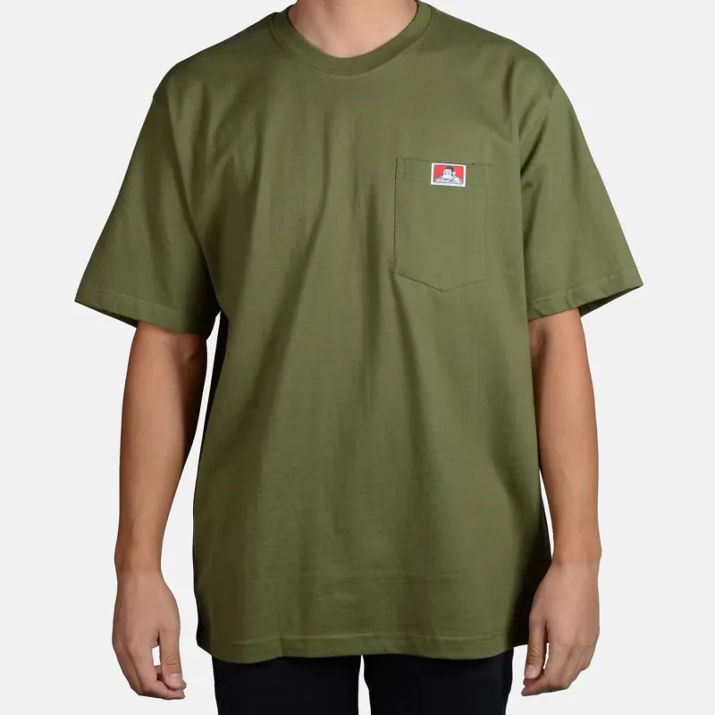 Heavy Duty Short Sleeve Pocket T-Shirt - Olive sold by Ben Davis