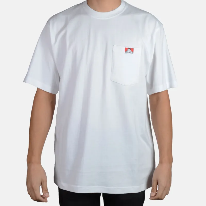 Heavy Duty Short Sleeve Pocket T-Shirt - White sold by Ben Davis