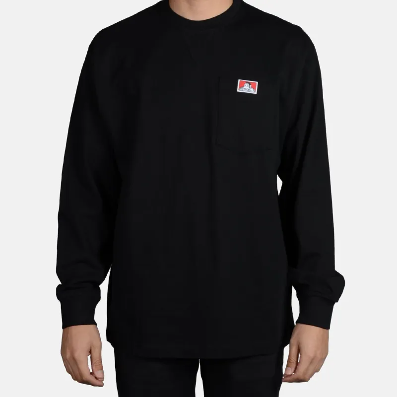 Heavy Duty Long Sleeve Pocket T-Shirt - Black sold by Ben Davis