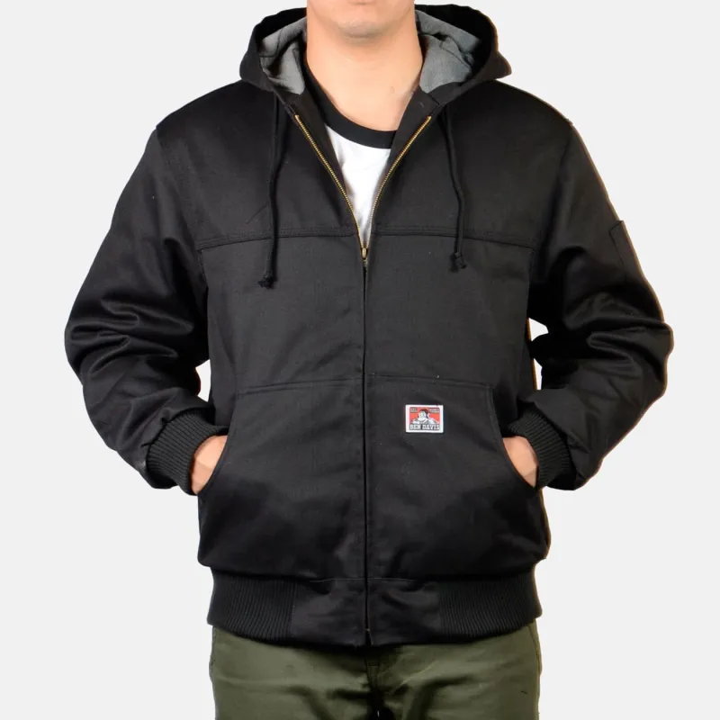 Full-Zip Hooded Jacket - Black sold by Ben Davis