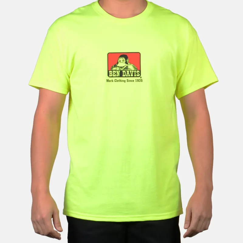 Classic Logo T-Shirt - Safety Green sold by Ben Davis