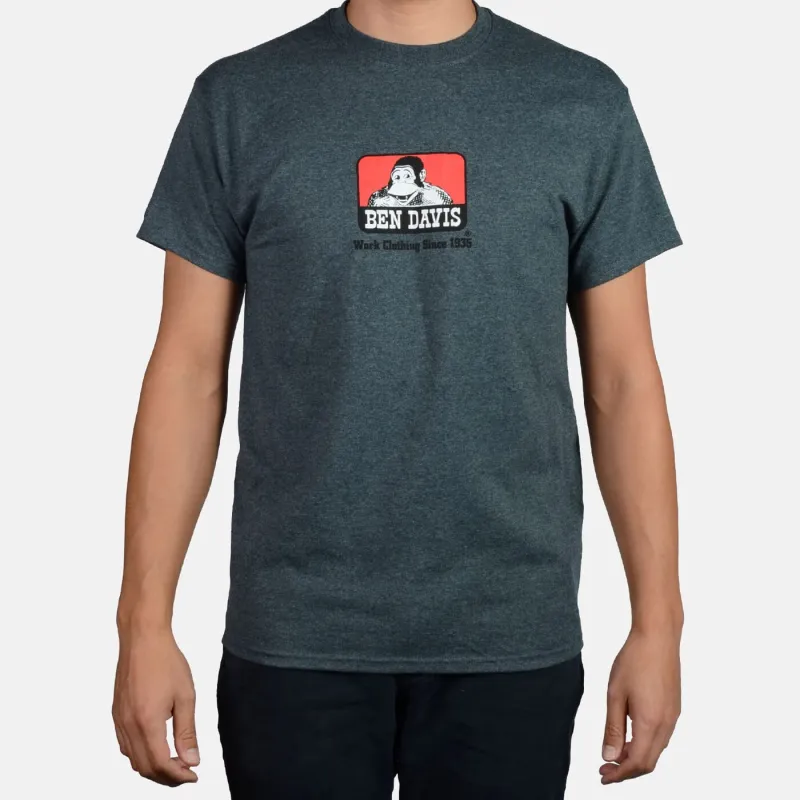 Classic Logo T-Shirt - Charcoal Heather sold by Ben Davis