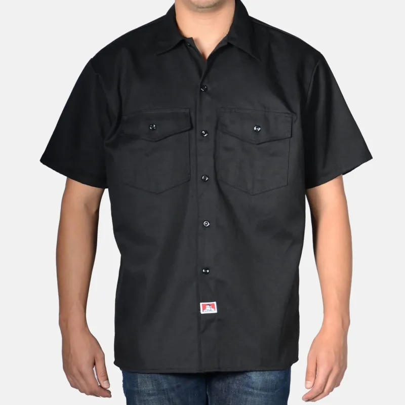 Short Sleeve Button-Up Shirt - Black made by Ben Davis
