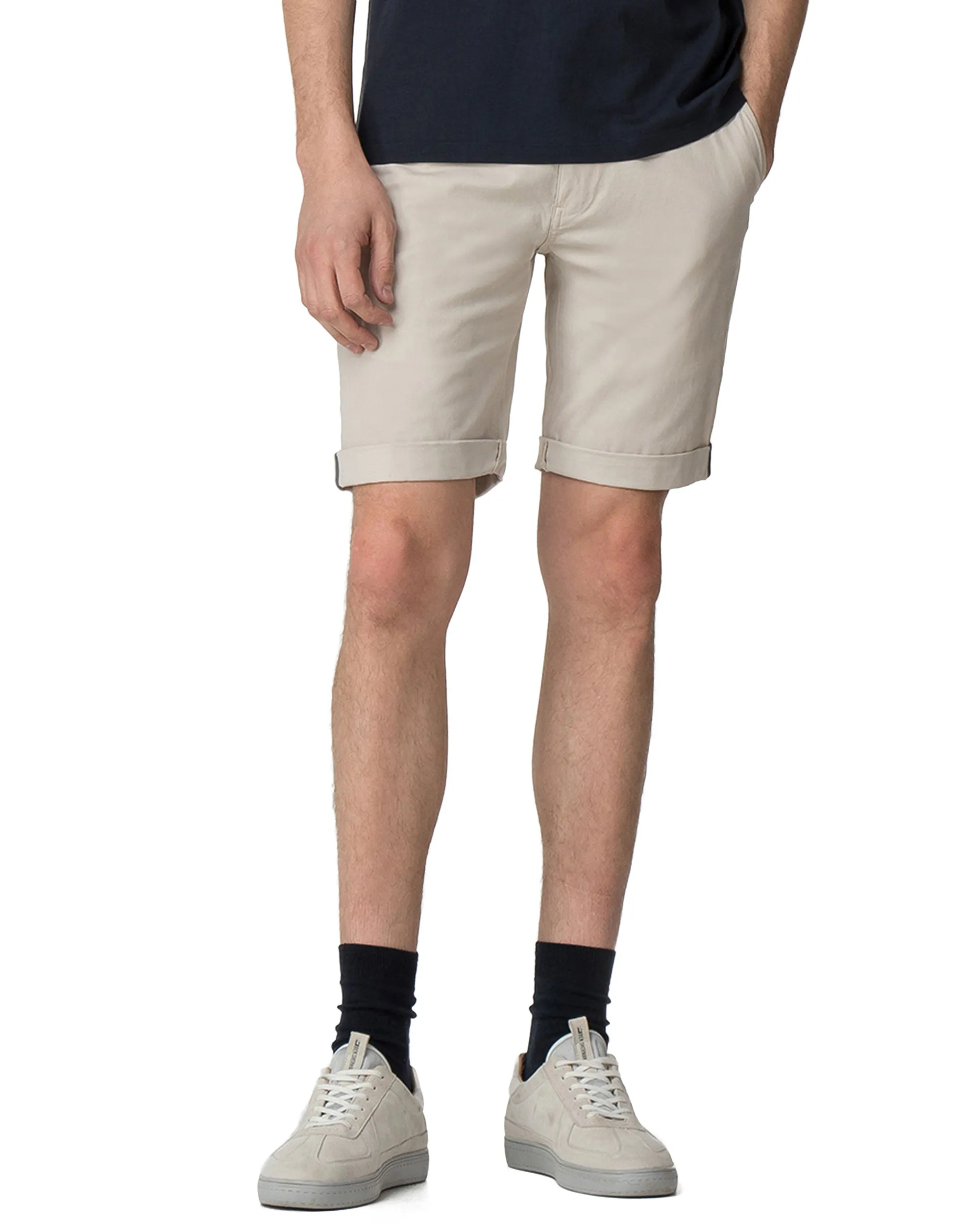 Stretch Slim Chino Short - Light Putty sold by Ben Sherman