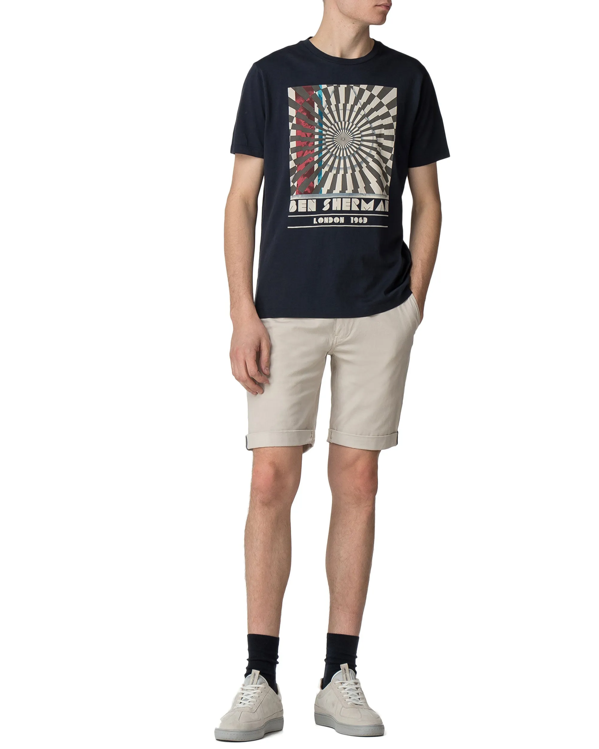 Stretch Slim Chino Short - Light Putty sold by Ben Sherman product image thumbnail 4