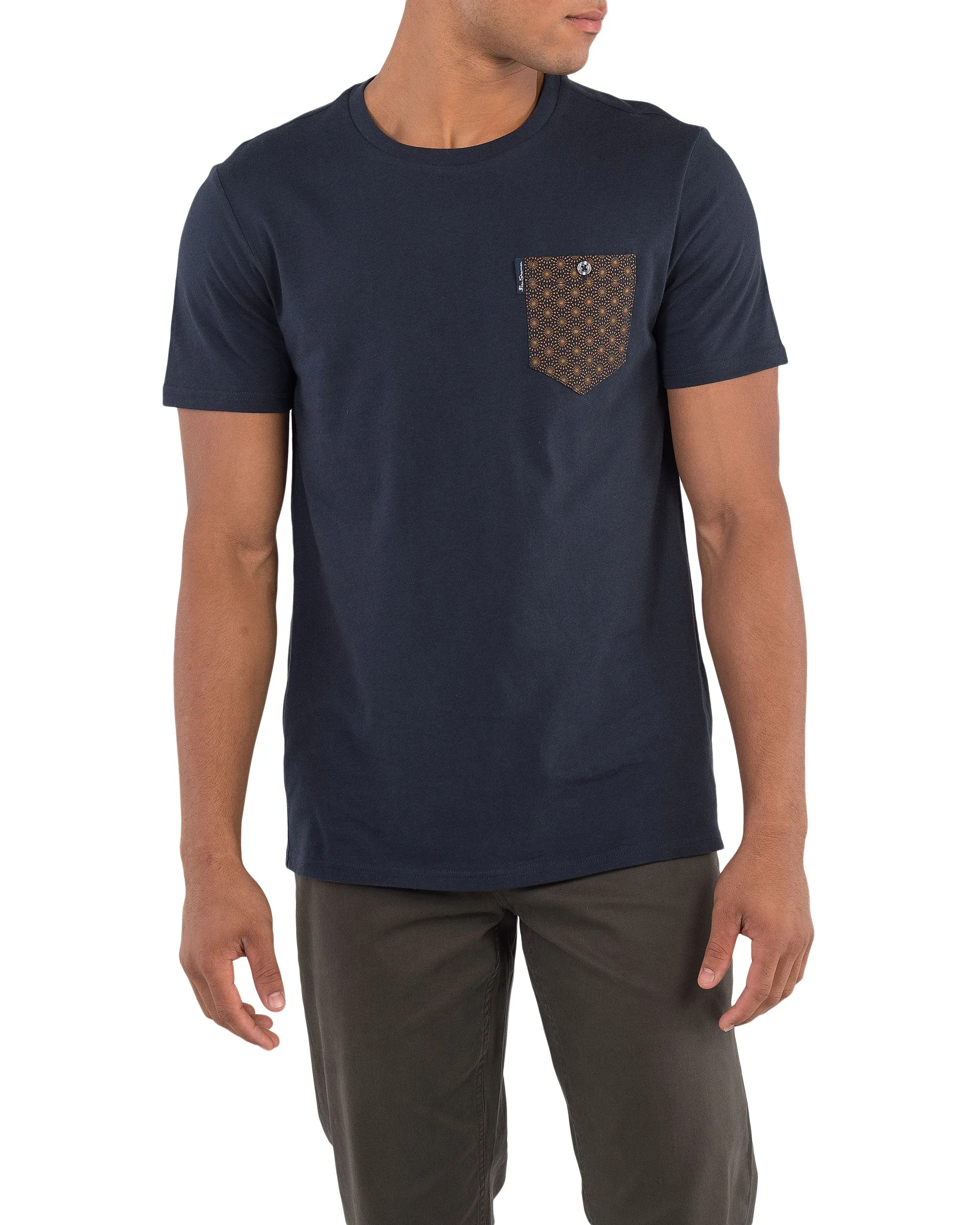 All Over Print Pocket Tee - Navy sold by Ben Sherman