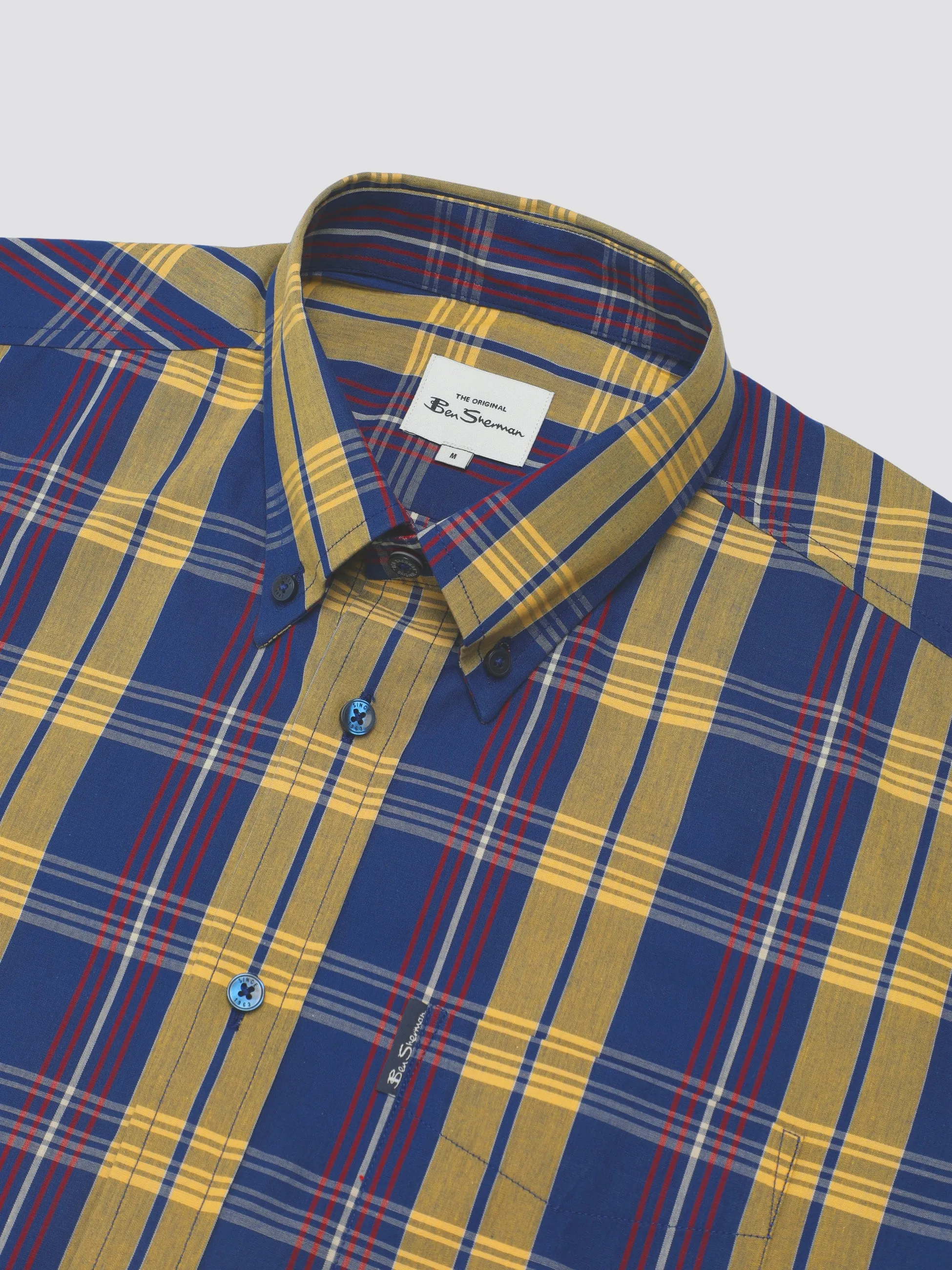 Signature Irregular Check Shirt - Twilight Denim sold by Ben Sherman product image thumbnail 5
