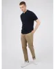 Short-Sleeve Textured-Front Knit Polo - Dark Navy sold by Ben Sherman