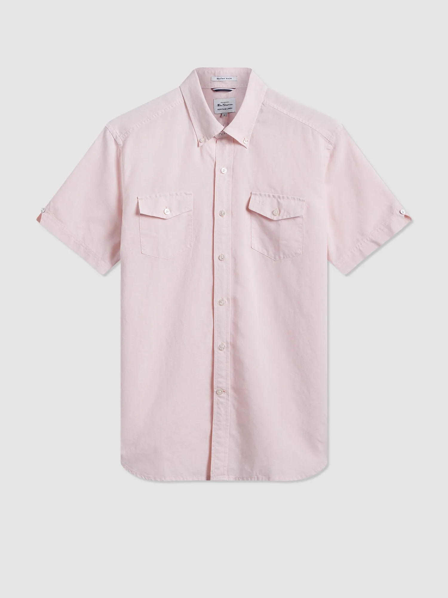 Garment Dye Linen Shirt - Light Pink sold by Ben Sherman product image thumbnail 2