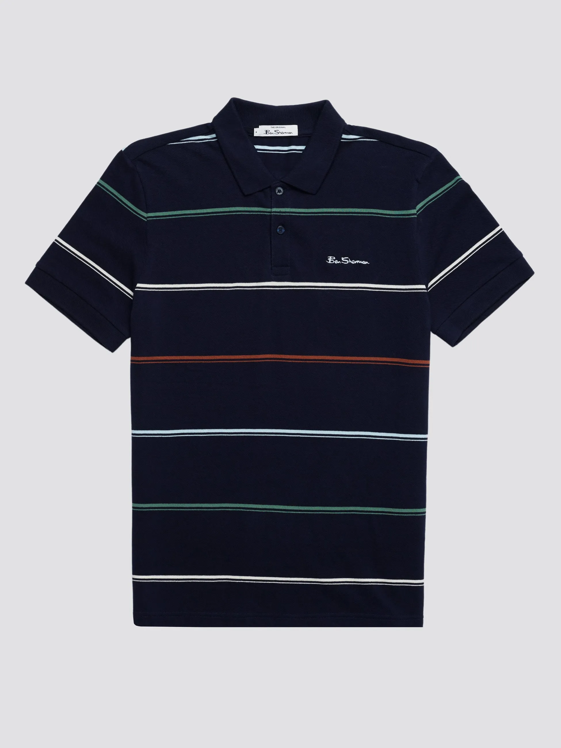 Fine Stripe Jersey Polo - Marine sold by Ben Sherman product image thumbnail 5