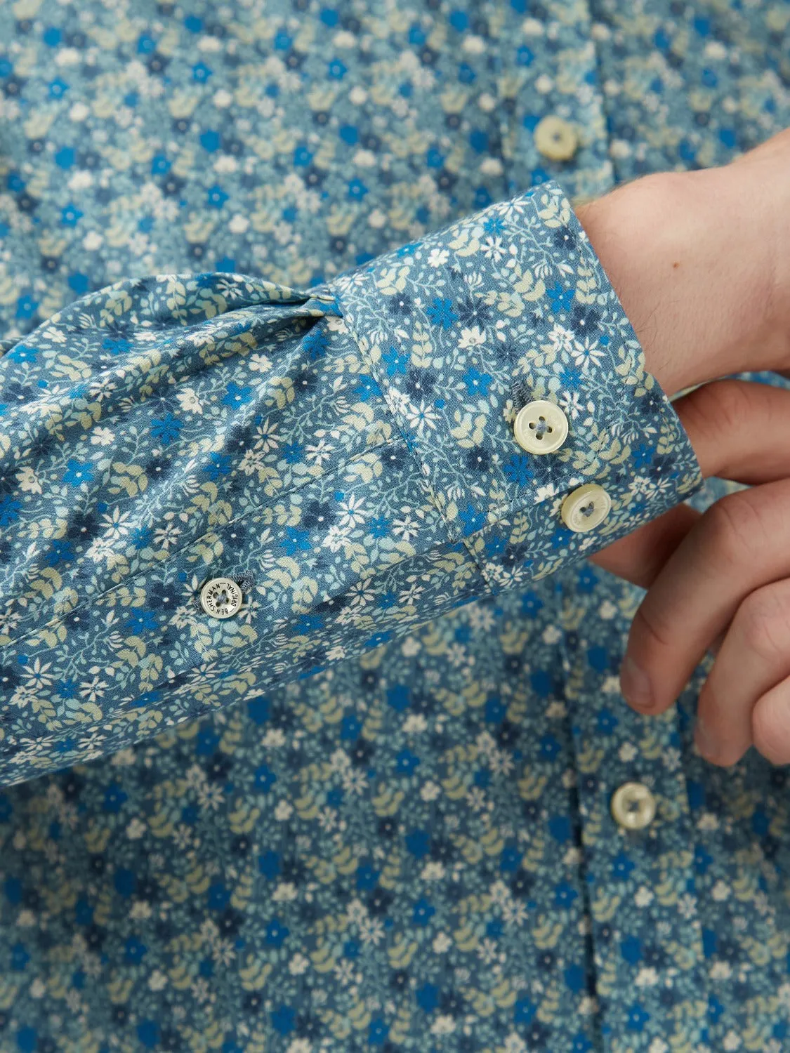 Floral Print Long-Sleeve Shirt - Blue sold by Ben Sherman product image thumbnail 4