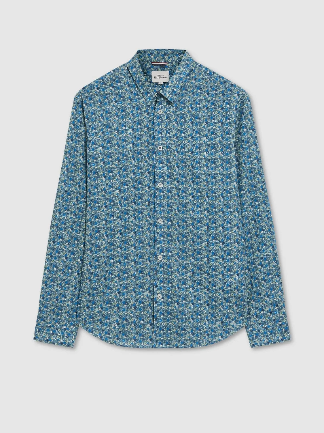 Floral Print Long-Sleeve Shirt - Blue sold by Ben Sherman