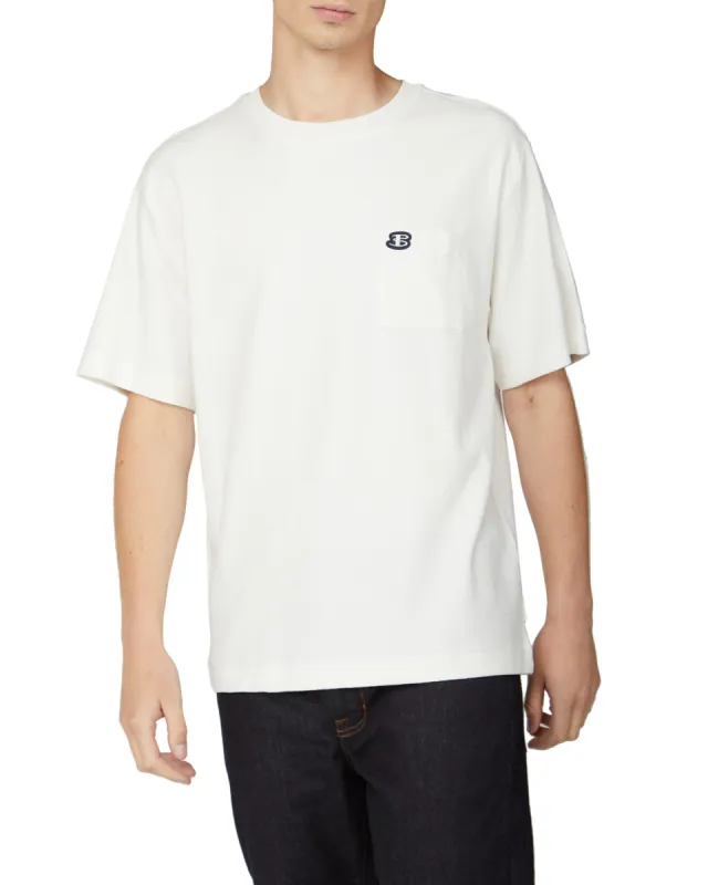 B by Ben Sherman Reverse Loopback Tee - Snow White sold by Ben Sherman