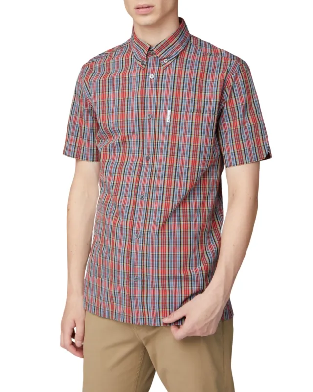 Short-Sleeve Archive Check Shirt - Red sold by Ben Sherman