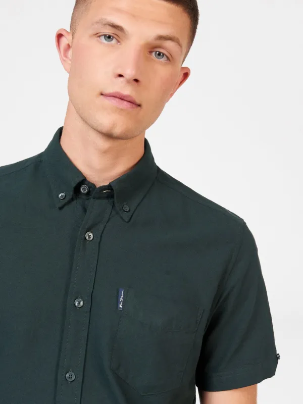 Short-Sleeve Signature Oxford Shirt - Dark Green sold by Ben Sherman