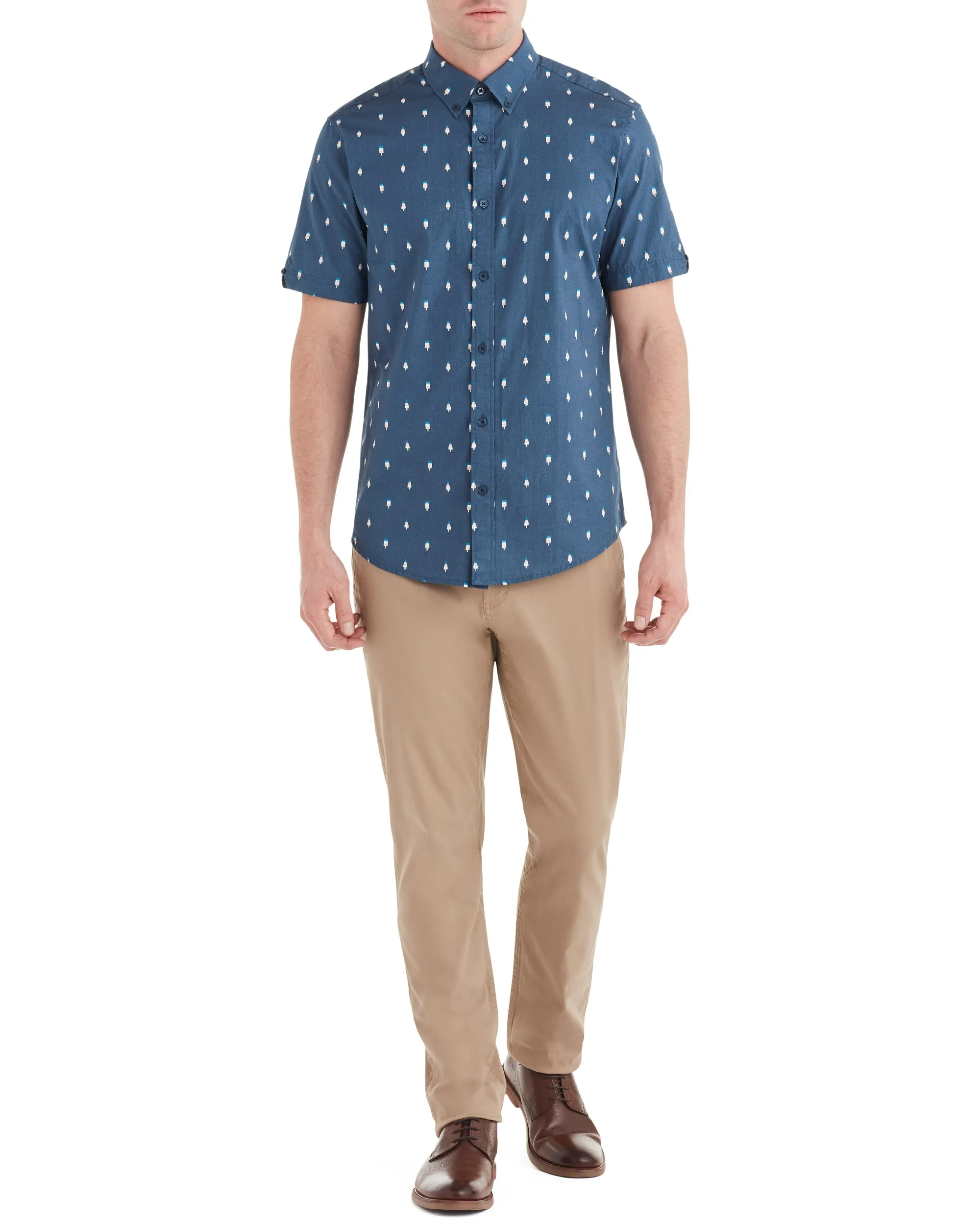 Short-Sleeve Ice Lolly Geo Shirt - Navy sold by Ben Sherman product image thumbnail 3
