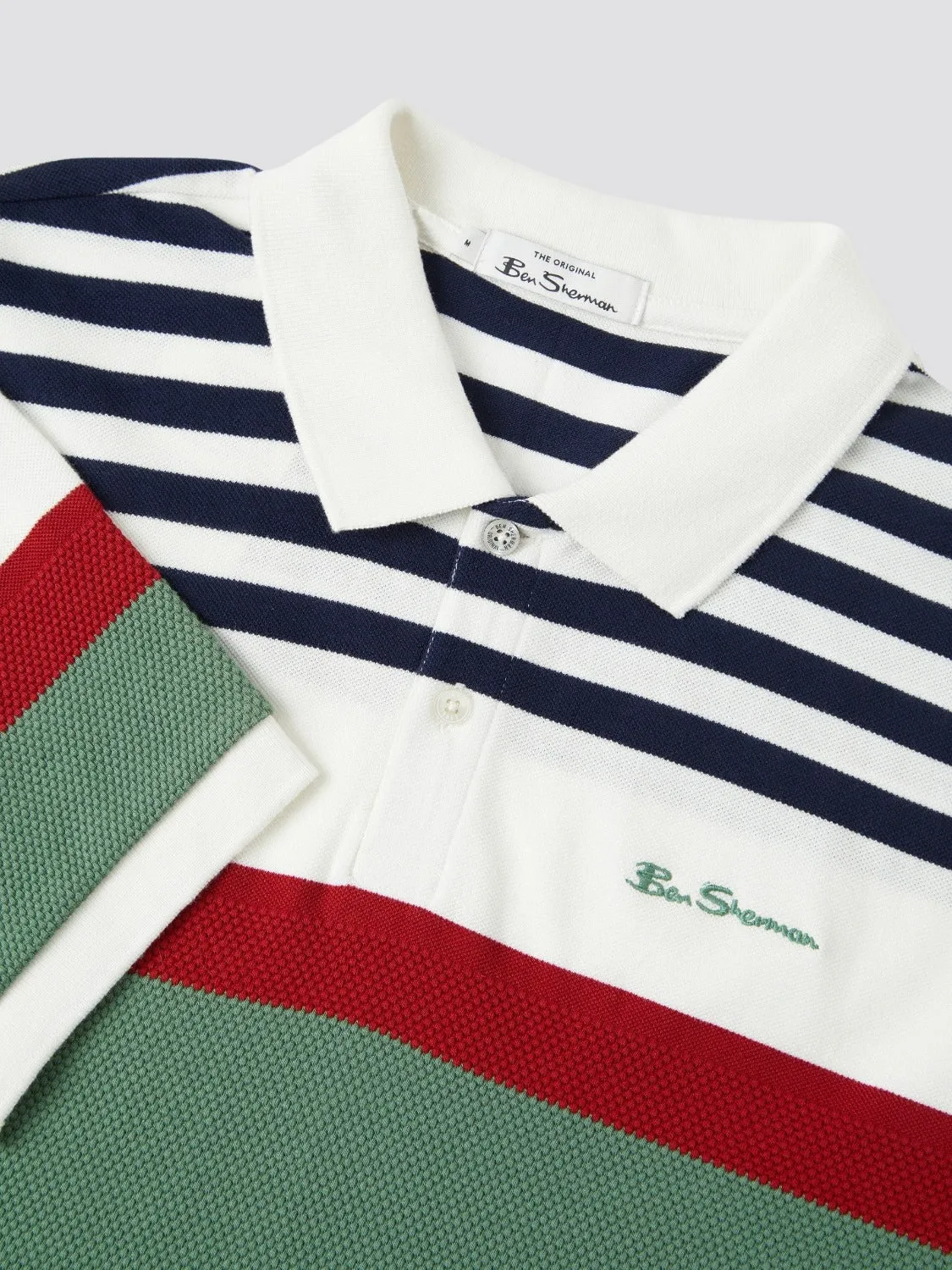 Signature Textured Stripe Polo sold by Ben Sherman product image thumbnail 3