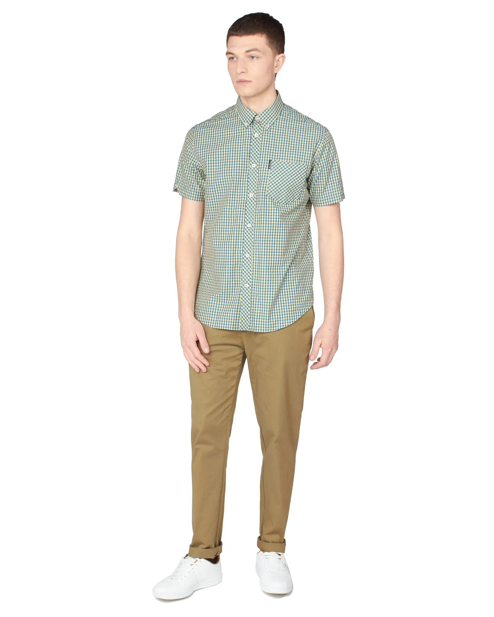 Short-Sleeve Gingham Shirt - Yellow sold by Ben Sherman product image thumbnail 5