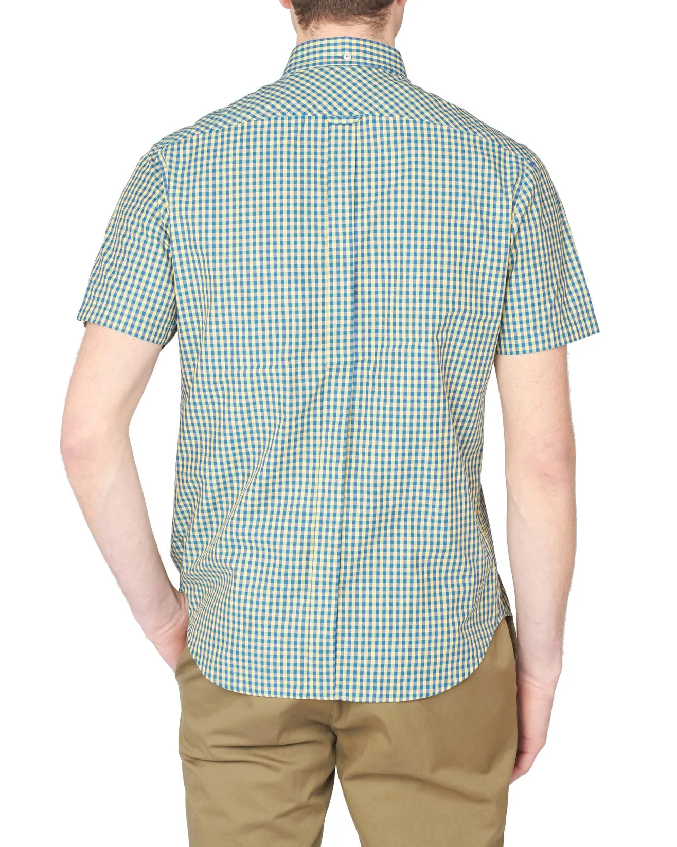 Short-Sleeve Gingham Shirt - Yellow sold by Ben Sherman product image thumbnail 3