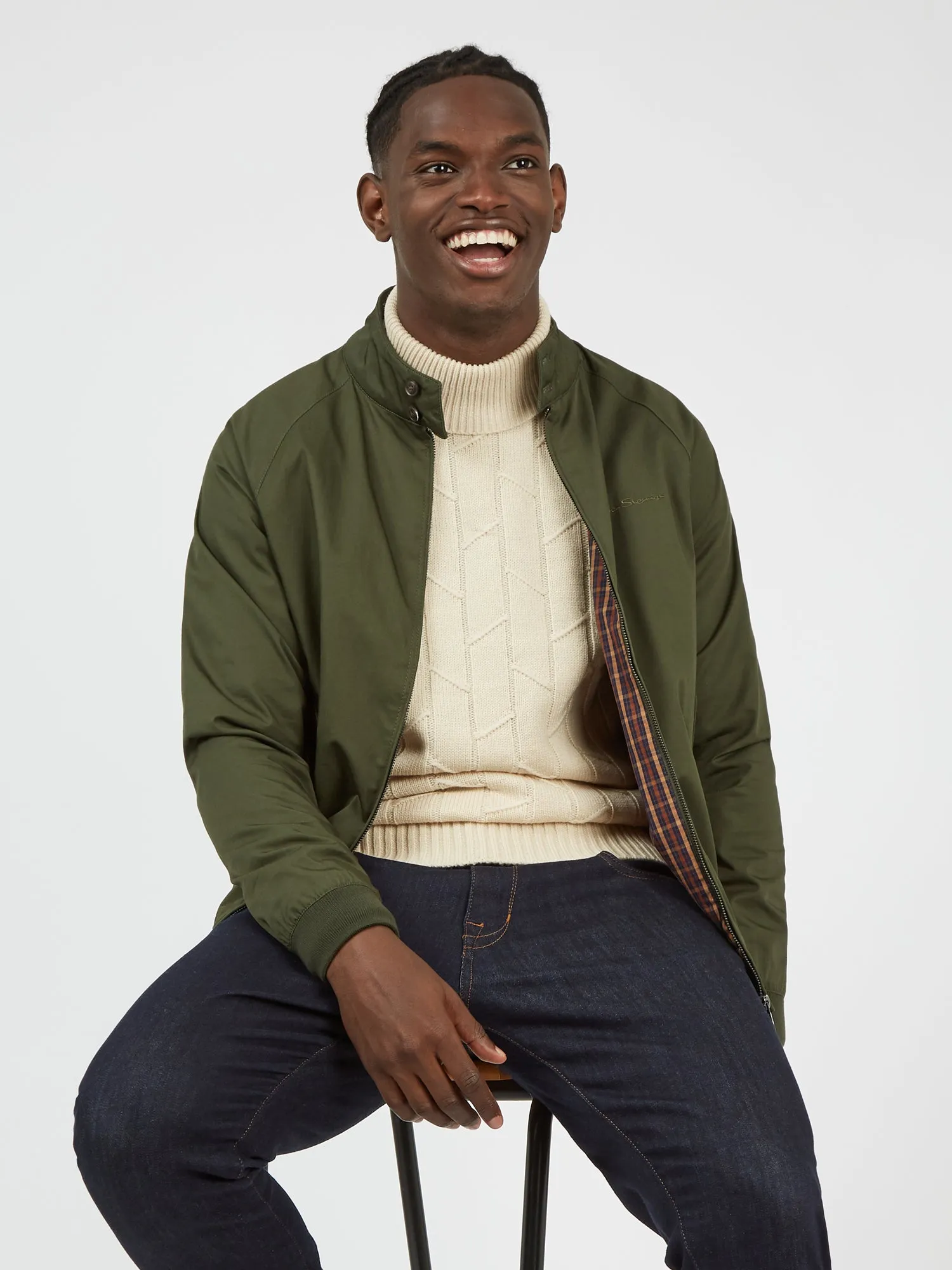 Signature Harrington Jacket - Deep Jungle sold by Ben Sherman product image thumbnail 5