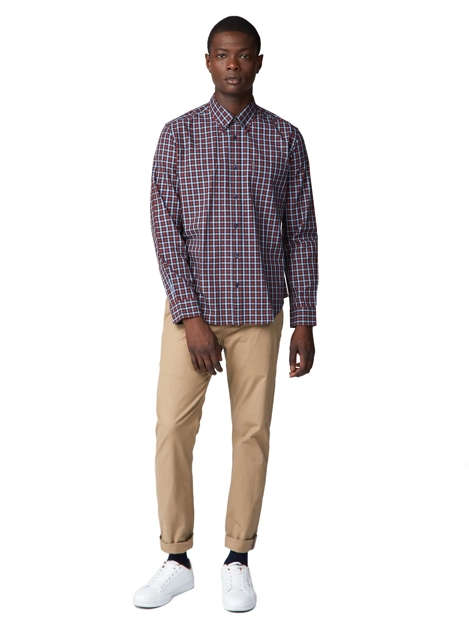 Long-Sleeve House Gingham Shirt - Chestnut sold by Ben Sherman product image thumbnail 4
