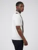 Iconic Vertical Textured Stripe Mod Knit Polo - Ivory sold by Ben Sherman