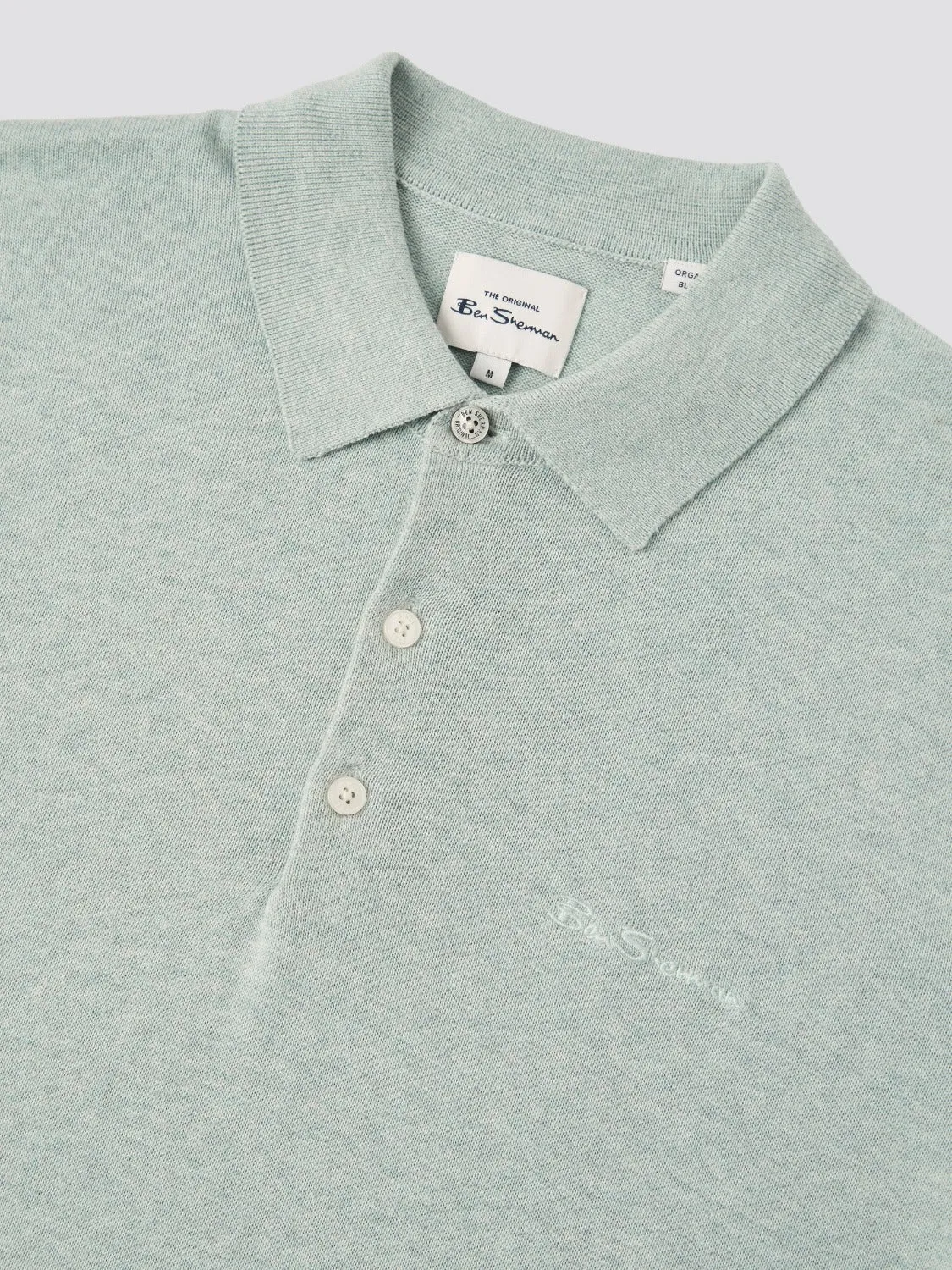 Signature Knit Polo - Dusky Blue sold by Ben Sherman product image thumbnail 3