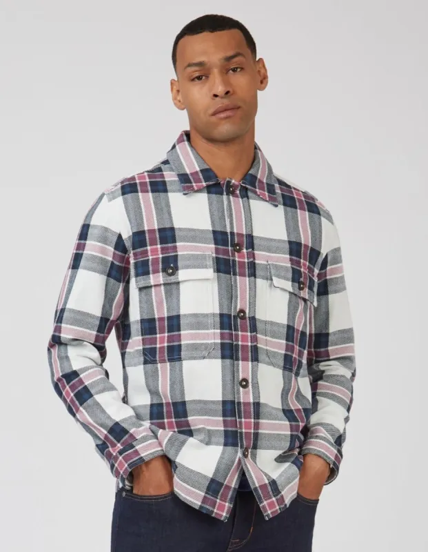 Casual Twill Plaid Workwear Shirt Jacket sold by Ben Sherman