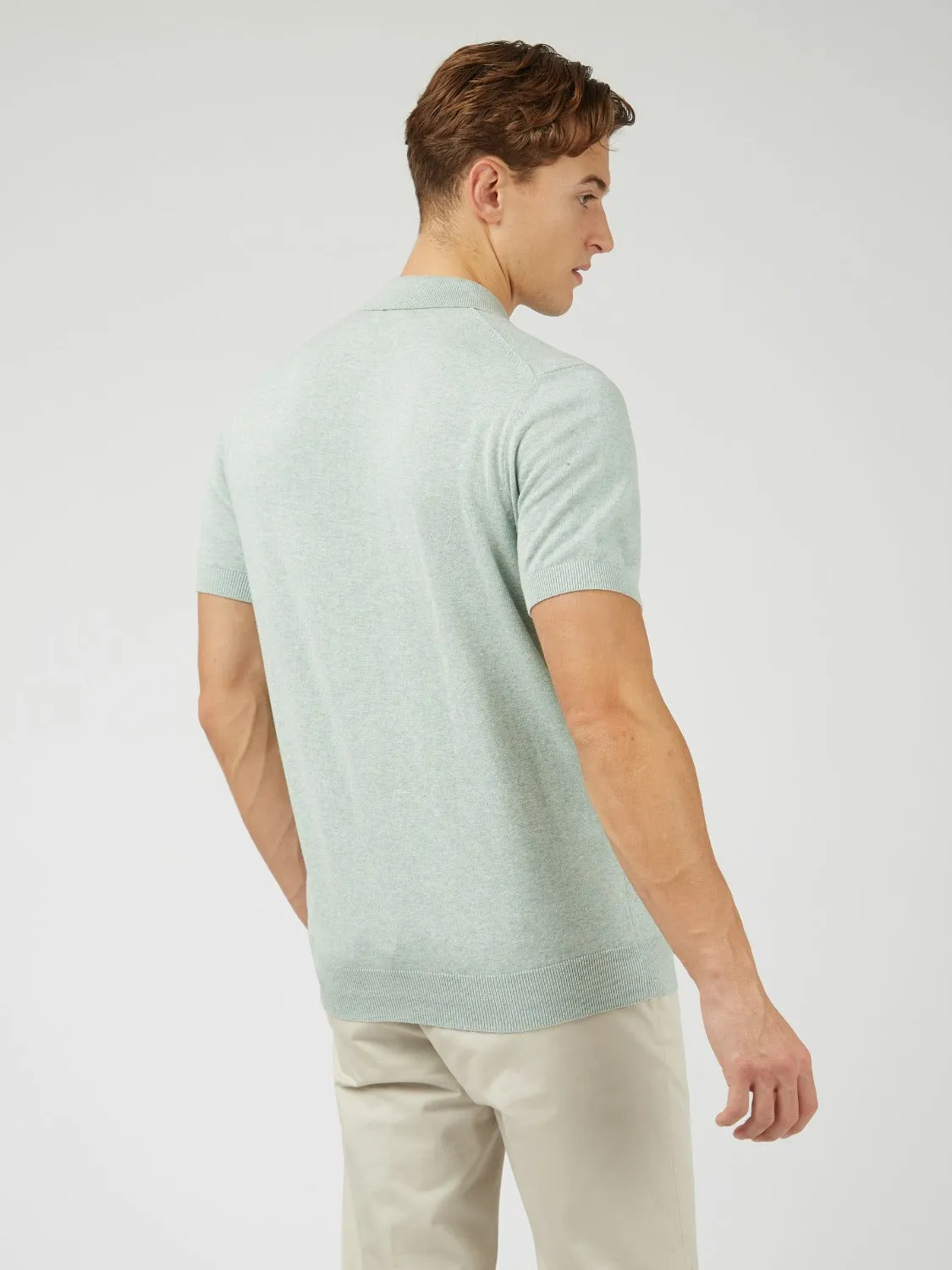 Signature Knit Polo - Dusky Blue sold by Ben Sherman product image thumbnail 5