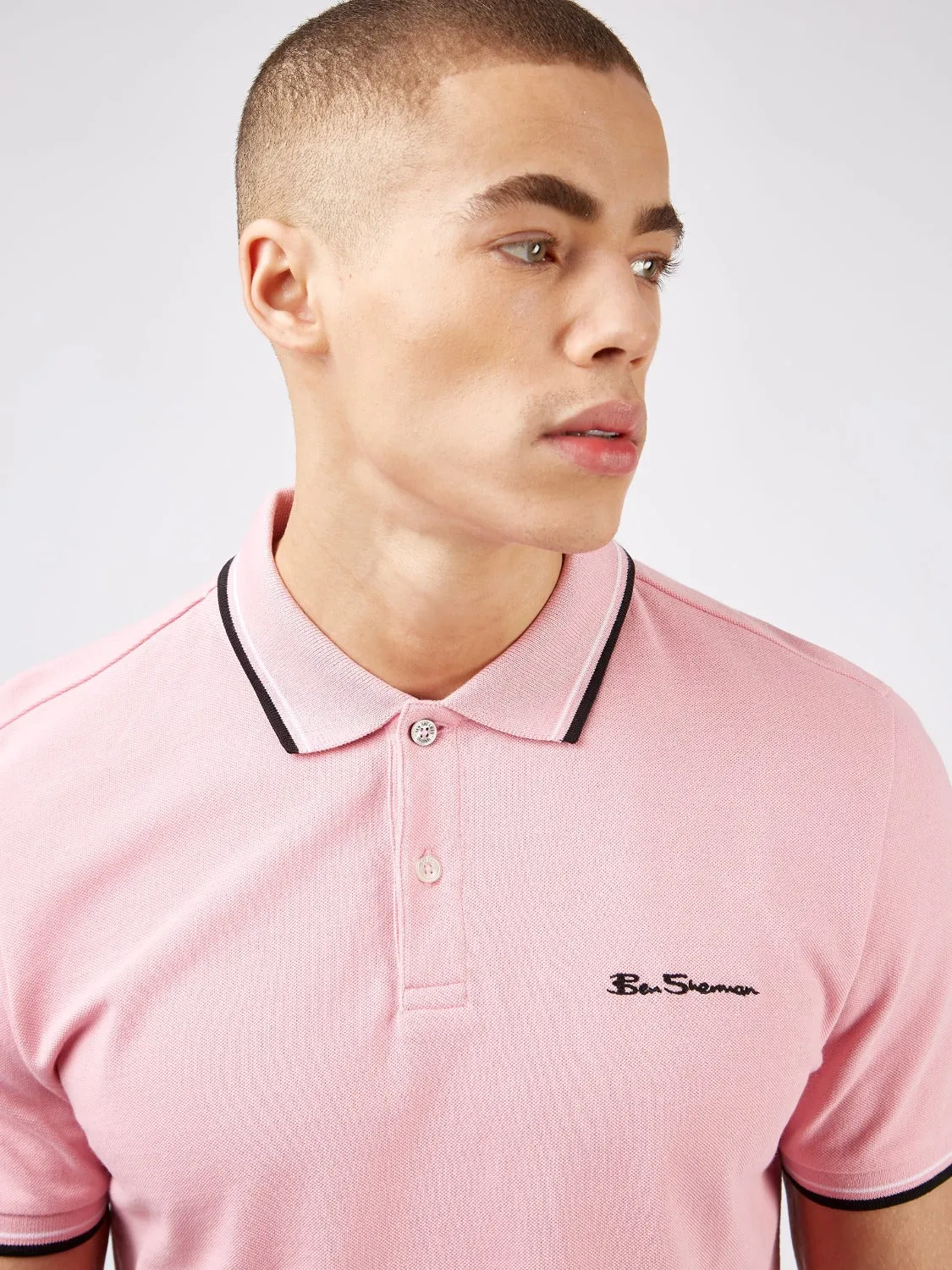 Signature Organic Cotton Polo - Pink sold by Ben Sherman product image thumbnail 2