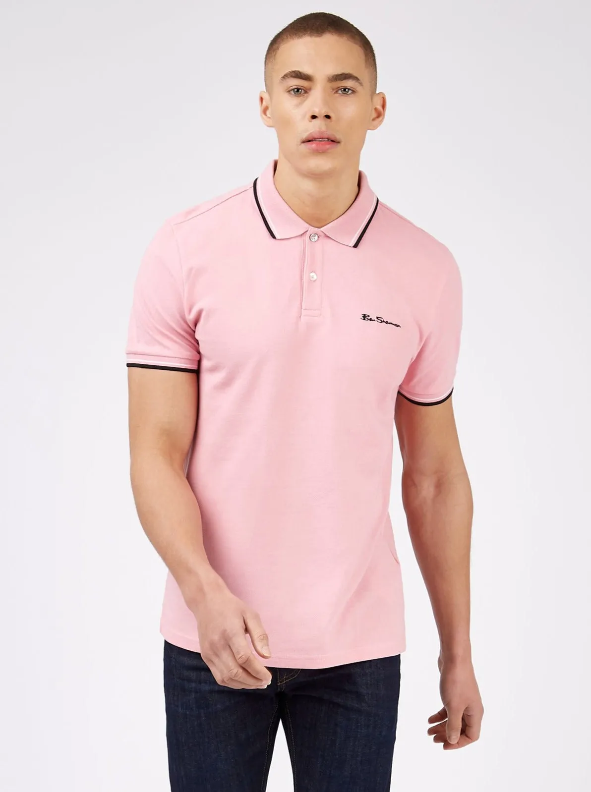 Signature Organic Cotton Polo - Pink sold by Ben Sherman product image thumbnail 3