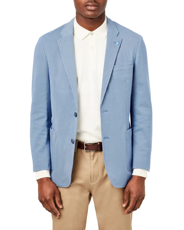 Hill Two-Button Sportcoat Jacket - Midnight Blue sold by Ben Sherman