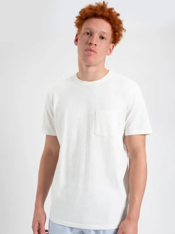 Garment Dye Beatnik T-Shirt - White sold by Ben Sherman