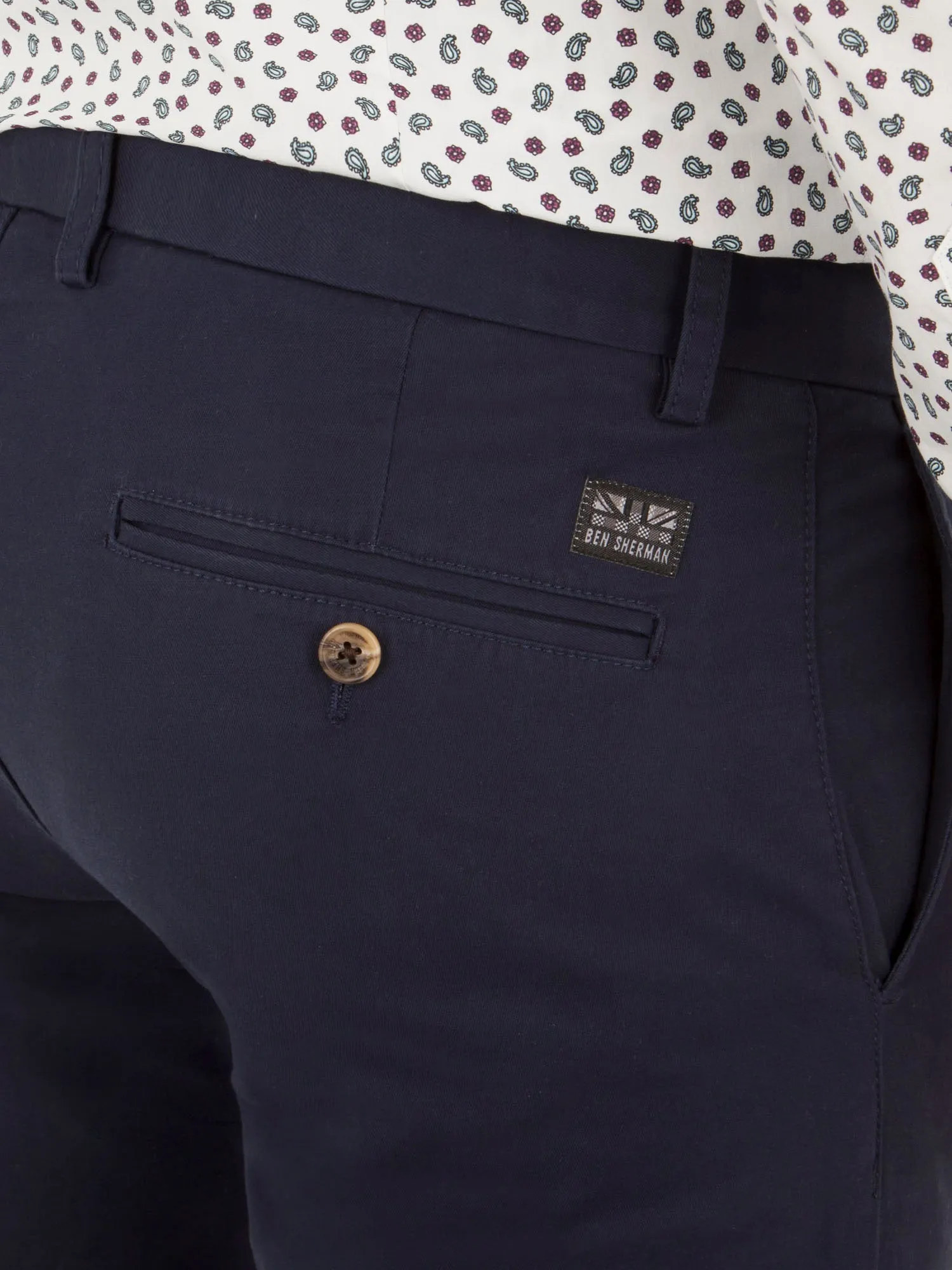 Slim Stretch Chino Pant - Dark Navy sold by Ben Sherman product image thumbnail 3