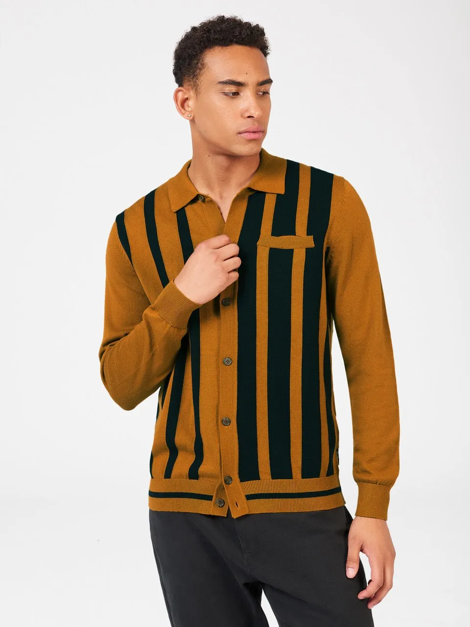 Button Down Mod Knit Polo sold by Ben Sherman product image thumbnail 3