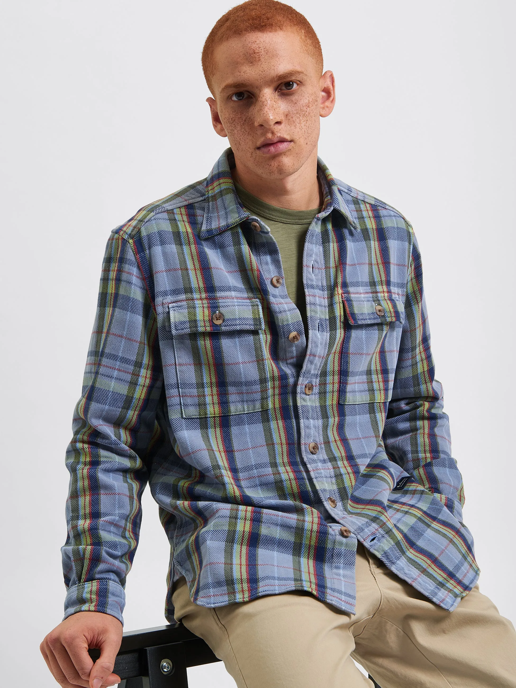 Uniform Shirt Jacket - Dusty Blue sold by Ben Sherman product image thumbnail 3