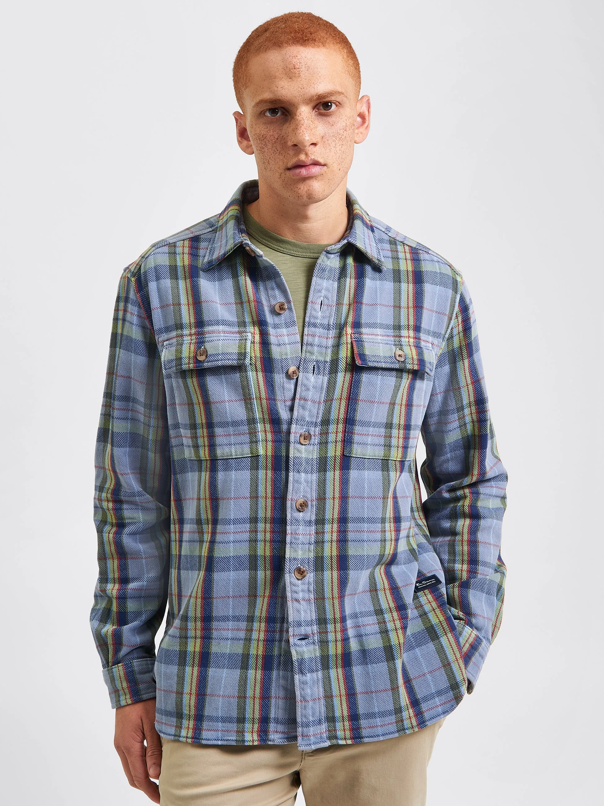Uniform Shirt Jacket - Dusty Blue sold by Ben Sherman