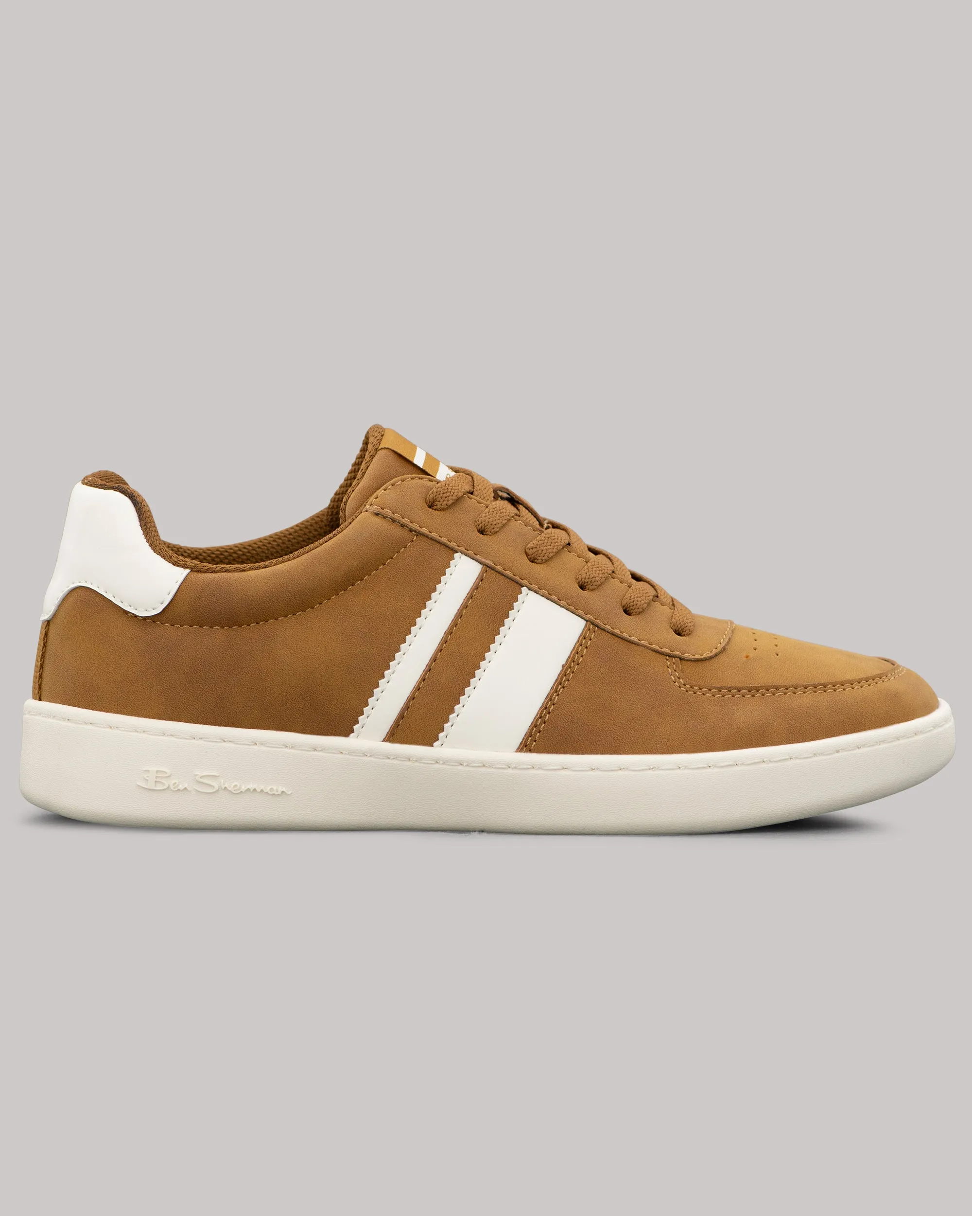 Hyde Stripe Sneaker - Honey Brown sold by Ben Sherman