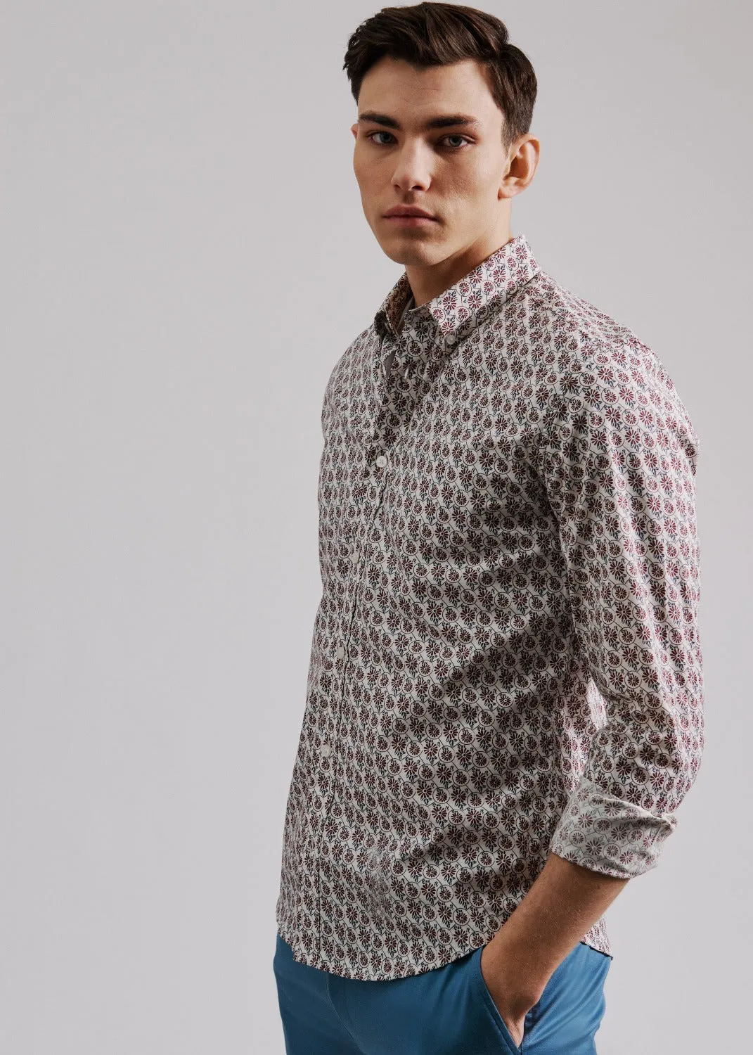 Mod Block Botanical Print Shirt sold by Ben Sherman product image thumbnail 5