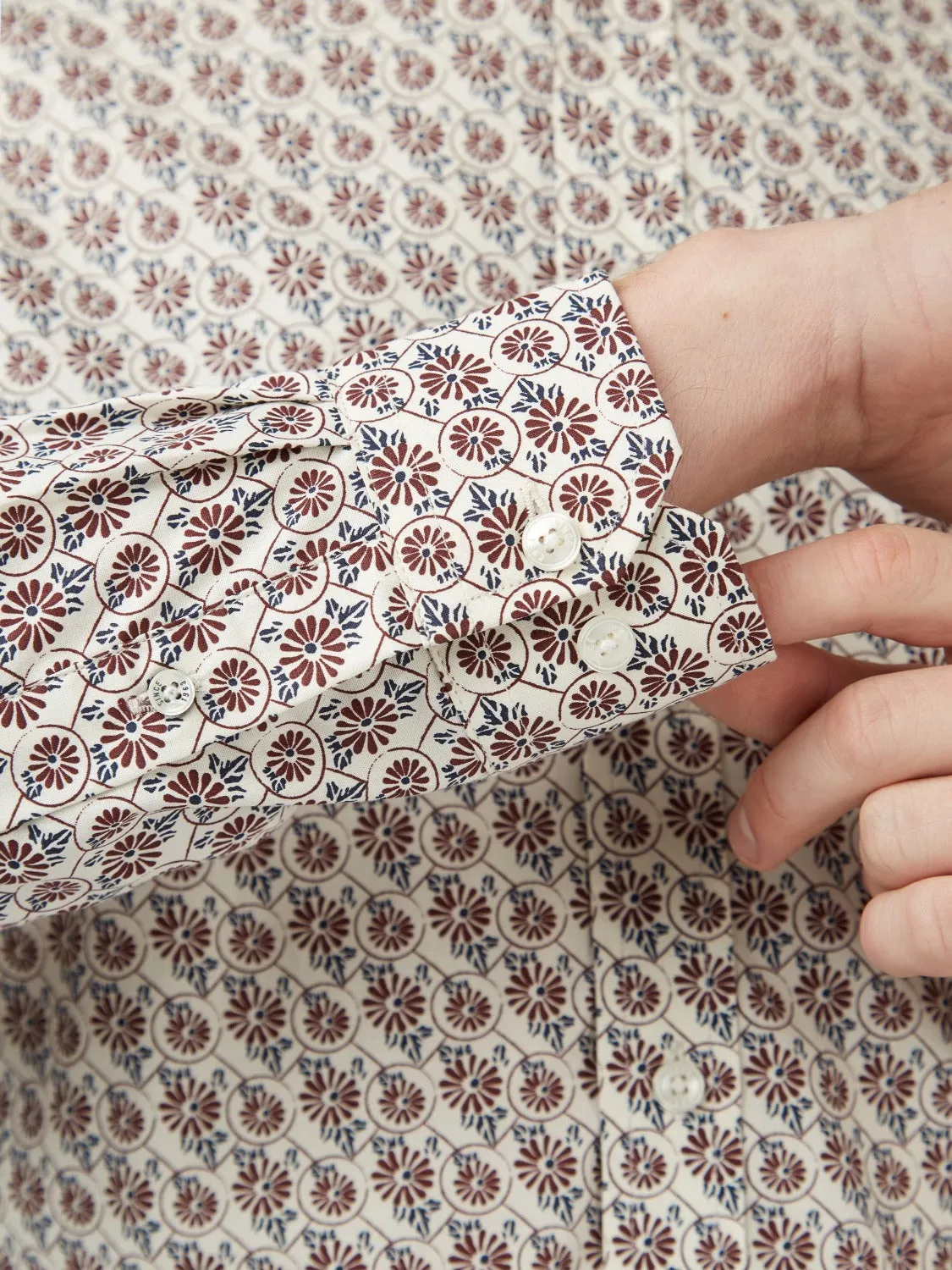 Mod Block Botanical Print Shirt sold by Ben Sherman product image thumbnail 3