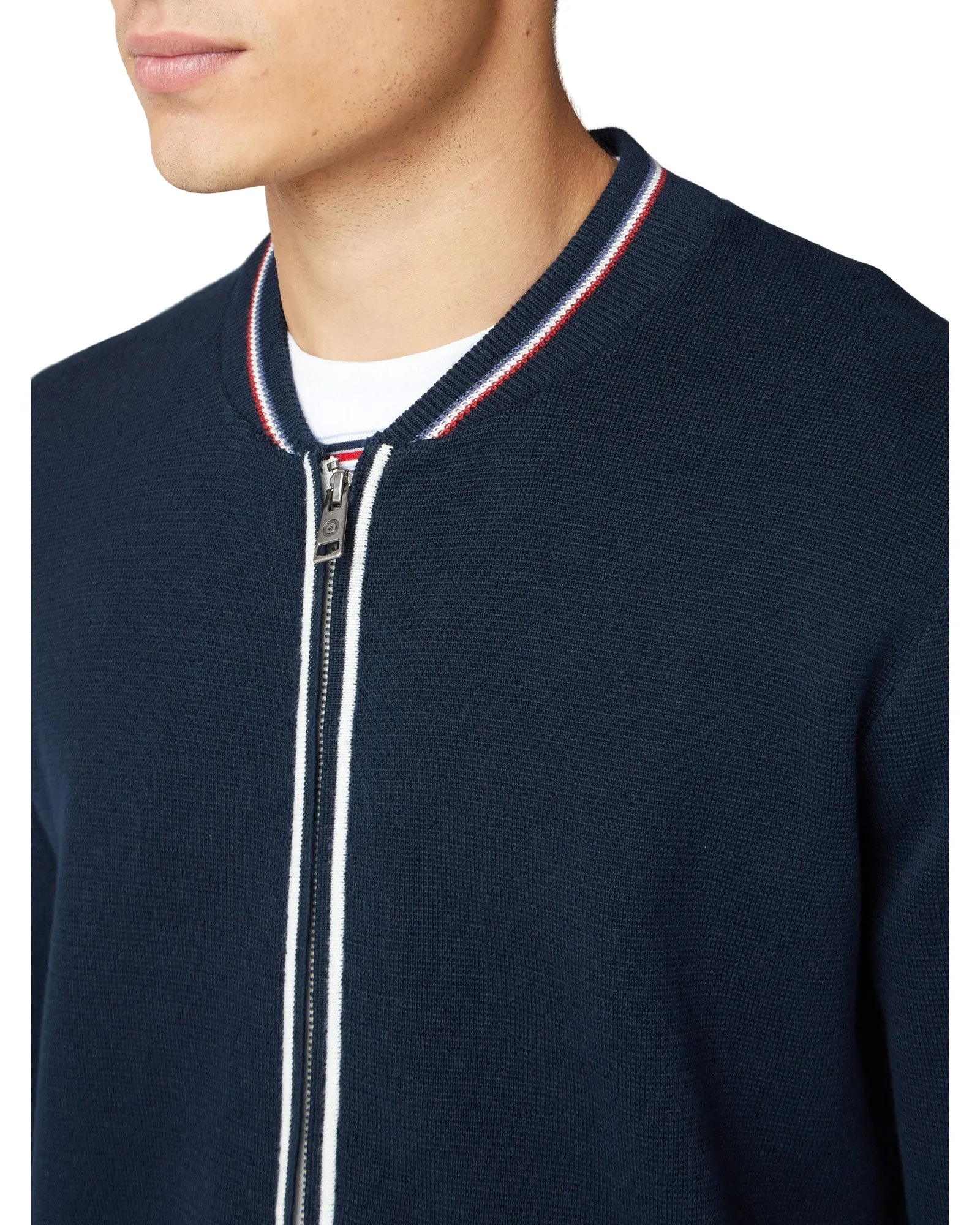 Zip-Through Knit Bomber Jacket - Dark Navy sold by Ben Sherman product image thumbnail 3