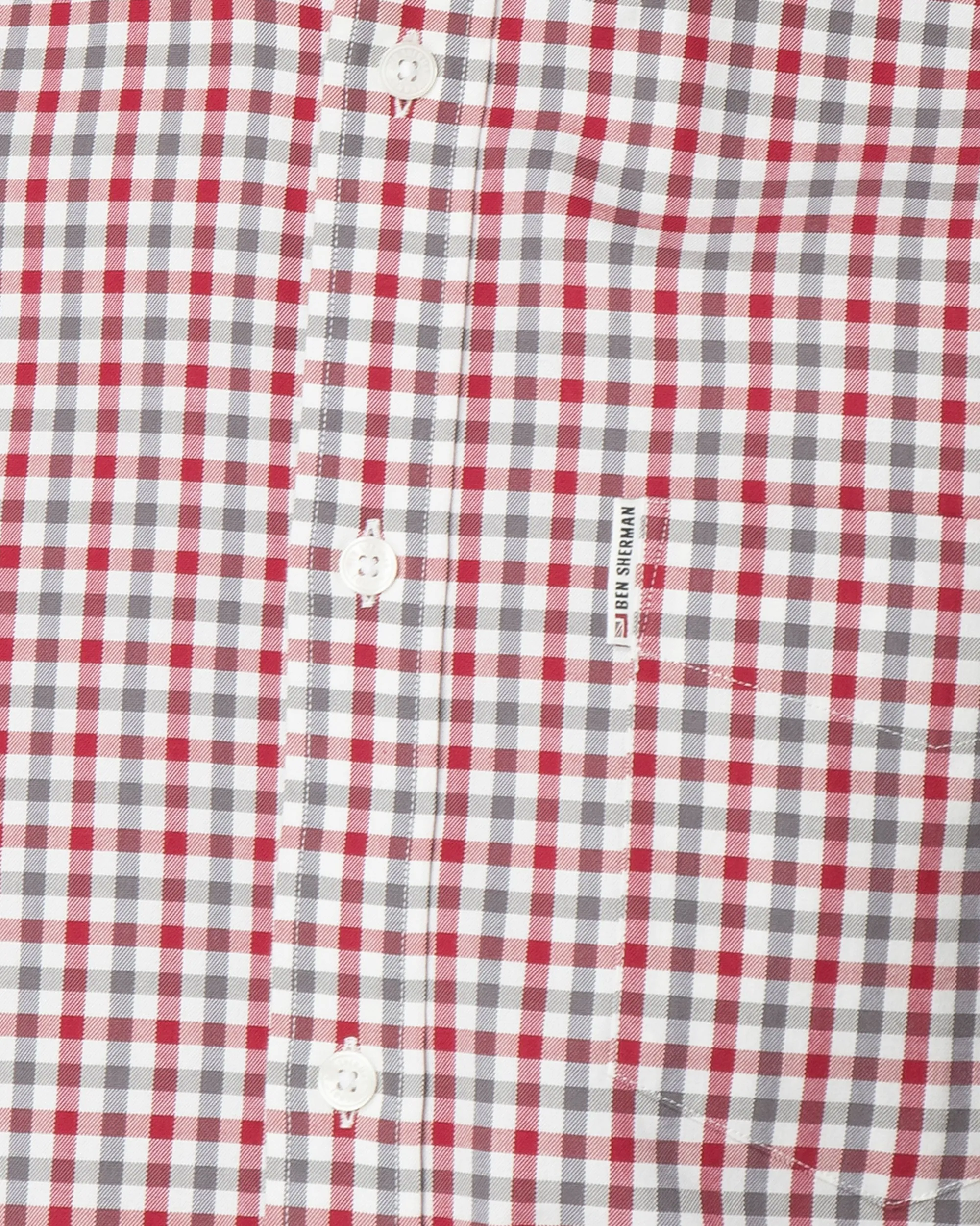 Long-Sleeve House Gingham - Off White sold by Ben Sherman product image thumbnail 5