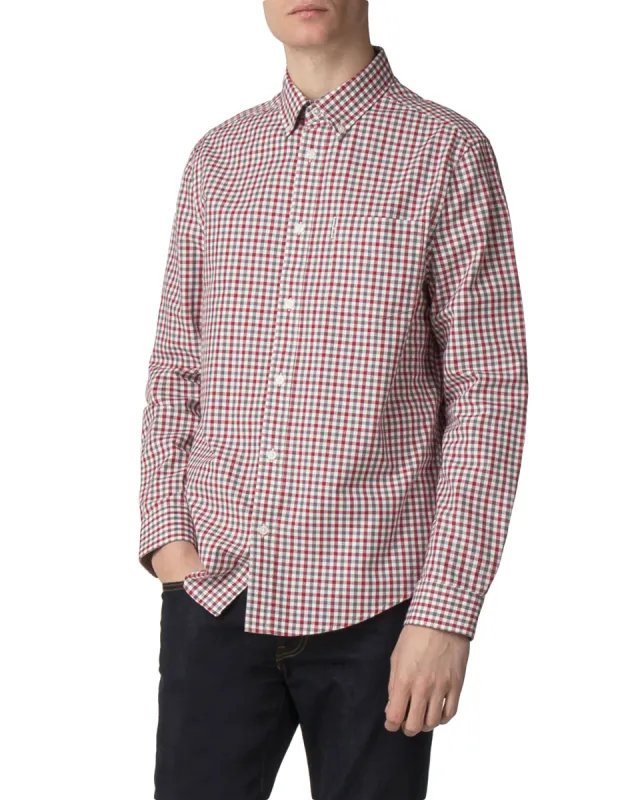 Long-Sleeve House Gingham - Off White sold by Ben Sherman