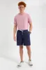 Seersucker Slim Fit Bengal Stripe Short - Navy sold by Ben Sherman